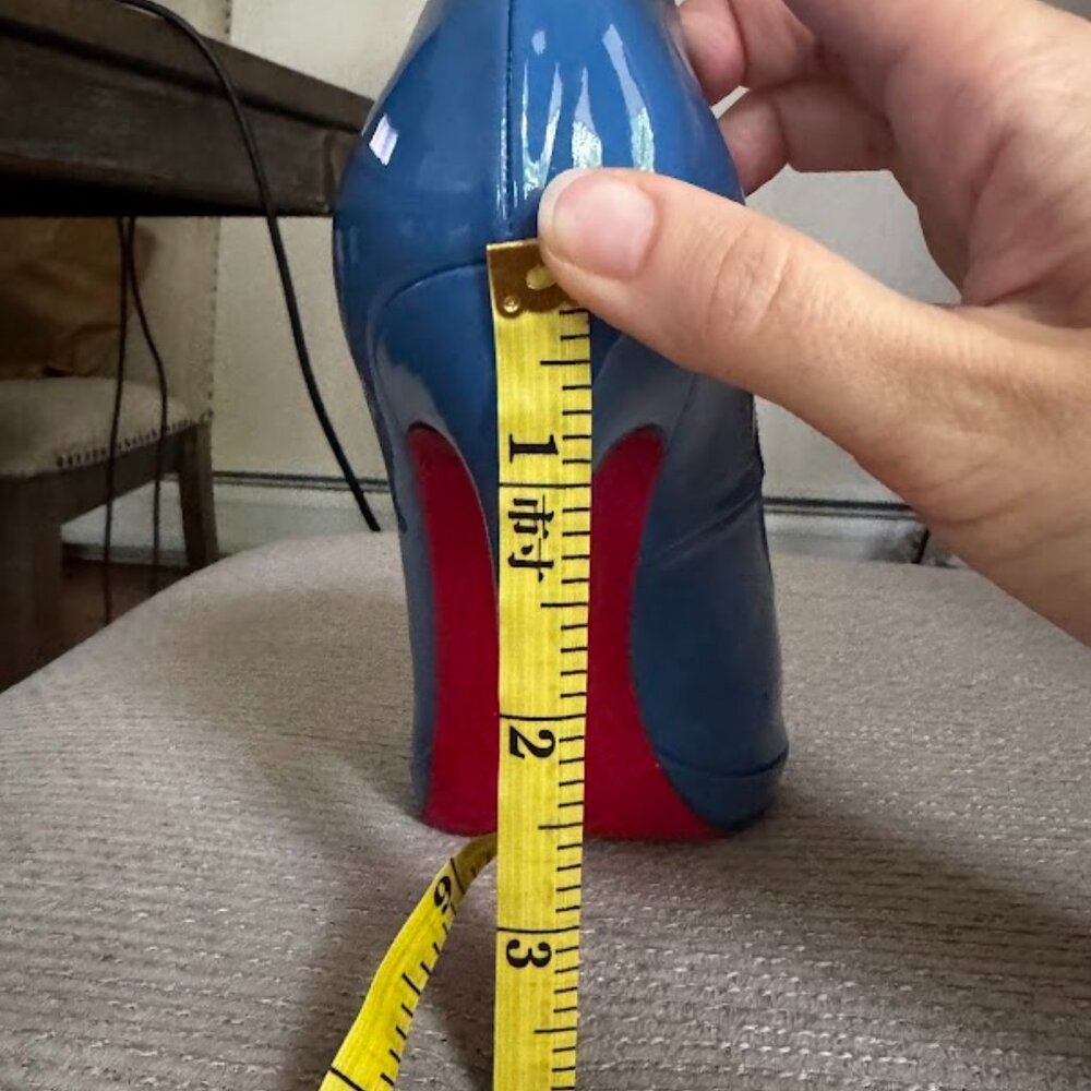 Christian Louboutin Women EU 39 US 8.5 size Blue Shoes Heels Pumps - Picture 15 of 16